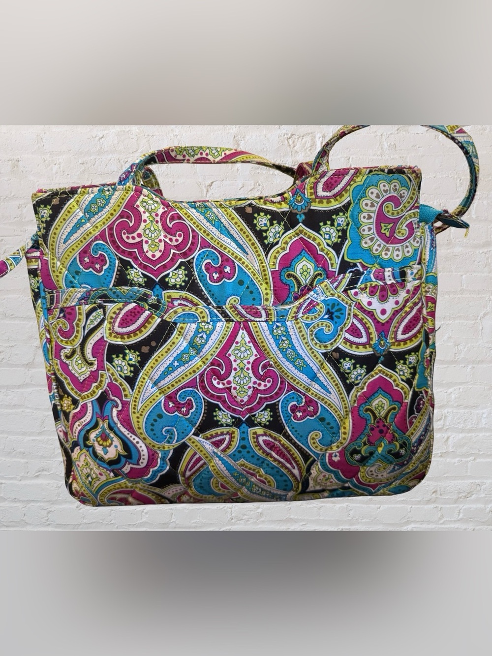 Vera Bradley Rare Silk Collection Bella Paisley Handbag Vintage Purse